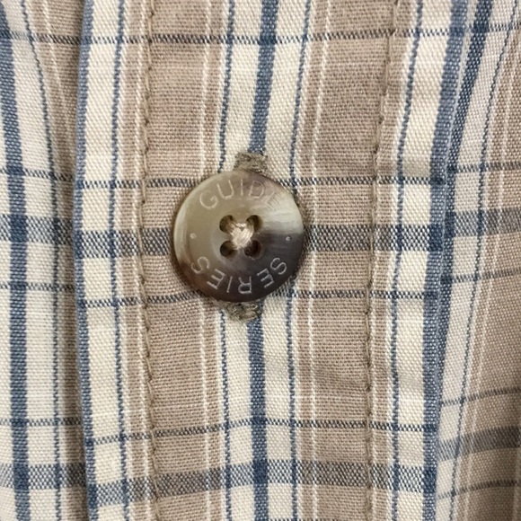 Guide Series Mens Small Tan Plaid Outdoors Shirt - Picture 5 of 8